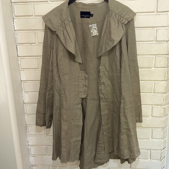 Cynthia Rowley Jackets \u0026 Coats | Cynthia Rowley Woman Linen Duster Jacket 2x Khaki | Color: Tan | Size: 2x | Casecollection's Closet